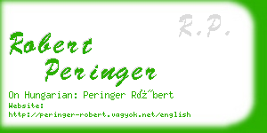 robert peringer business card